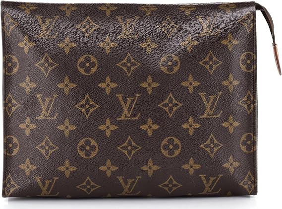 Pre-Loved Toiletry Pouch Monogram Canvas 26, Brown