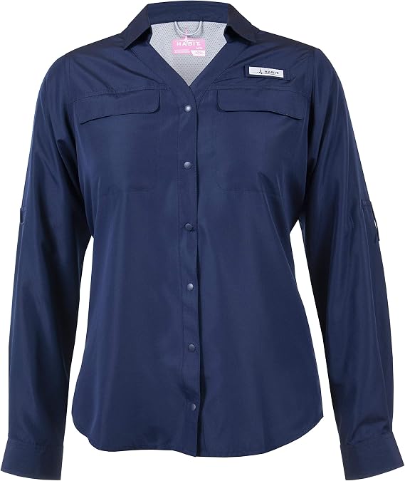 Habit Womens Women's Long Sleeve Fishing Guide Shirt