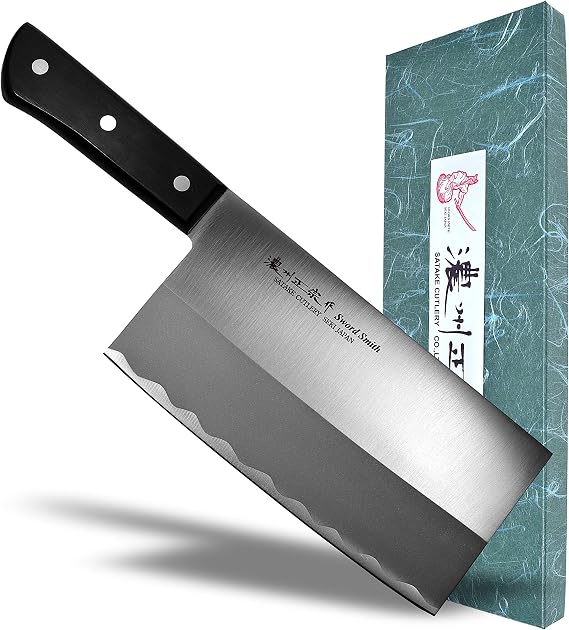 Seki Japan MASAMUNE, Japanese Meat Vegetable Cleaver, Stainless Steel Professional Butcher Knife, POM Handle, 7.1 inch (180mm)