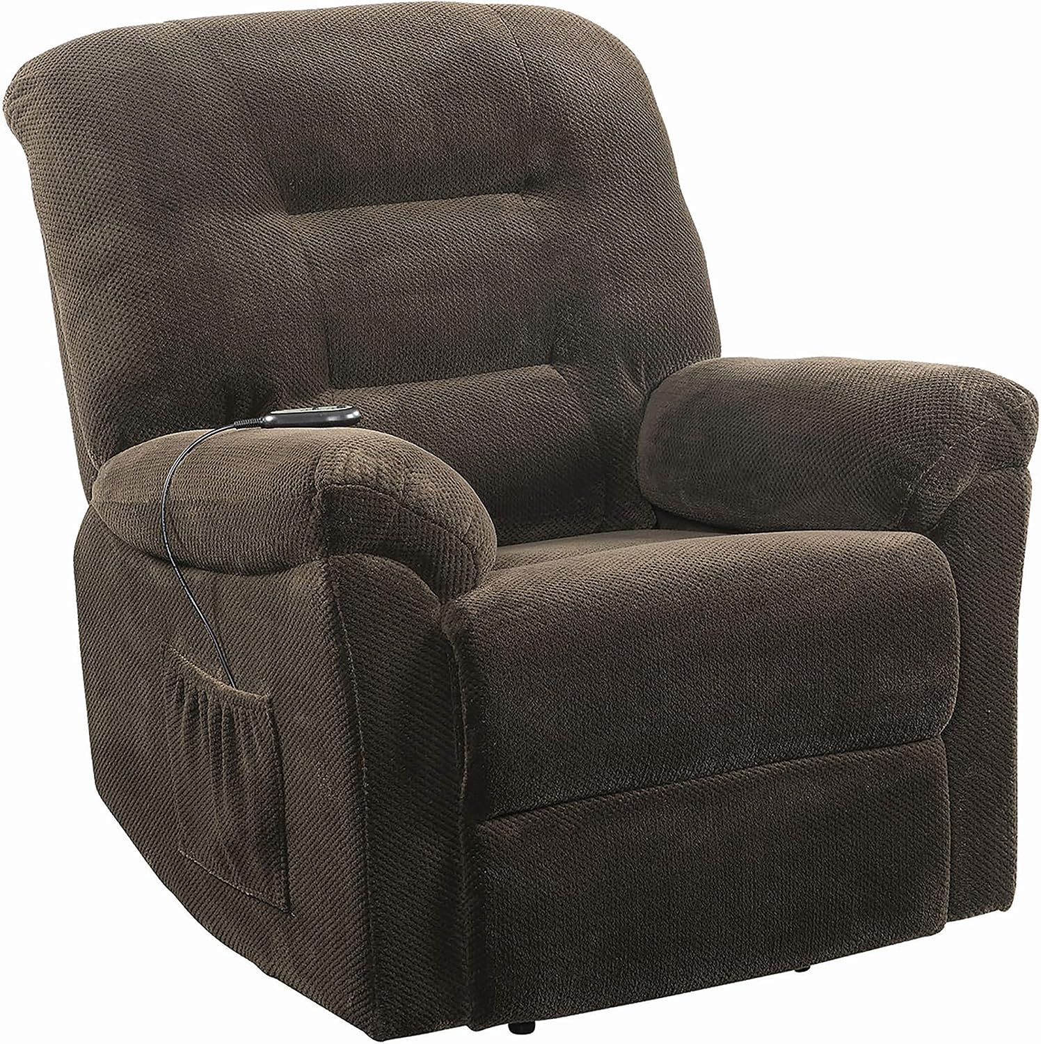 Coaster Furniture Power Lift Recliner Chocolate Chenille 600397