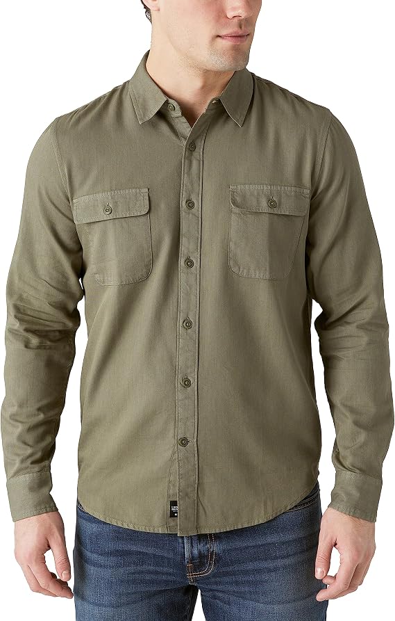 Lucky Brand Men's Lucky Brand Men's Lived-in Long Sleeve Utility Shirt