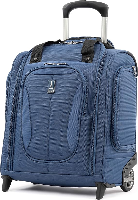 Travelpro Tourlite Softside 15-Inch Compact Carry-On, Upright 2 Wheel Bag, Lightweight Rolling Underseat, Blue