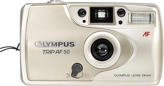 Vintage Olympus Trip AF 50 Camera With Box, Manual And Strap
