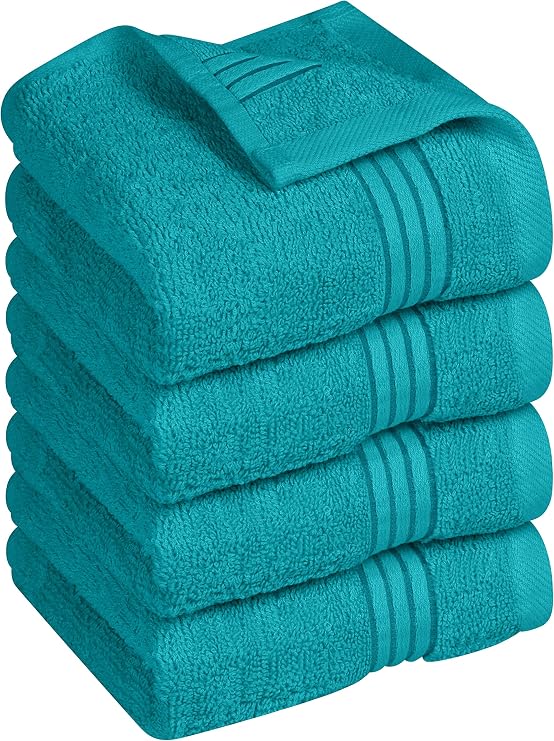Utopia Towels 500 GSM Washcloth - 12 x 12 Inches - Turquoise Pack of 240