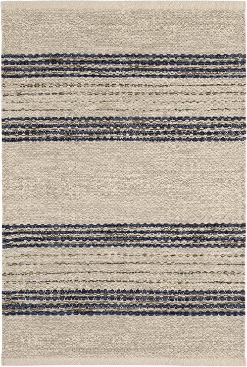 Dash & Albert Cielo Navy Striped Handwoven Rug, 2'x3'