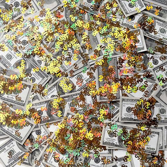 Money Confetti Mini 2000pcs Copy Dollar Bills Copy Money Party Table Decorations Copy Dollar Theme for Celebration Opening Activities Birthday Graduation Business Birthday Party Supplies (money)