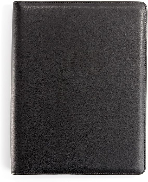 Leatherology Standard Padfolio - Pad, Card Pocket & Pen Loop - Black Onyx