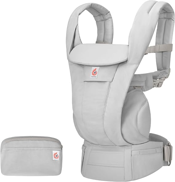 Omni Deluxe Cotton (Pearl Grey) 4 Farklı Taşıma Pozisyonlu Ergonomik Kanguru, 0-4 Yaş Yeni Doğan