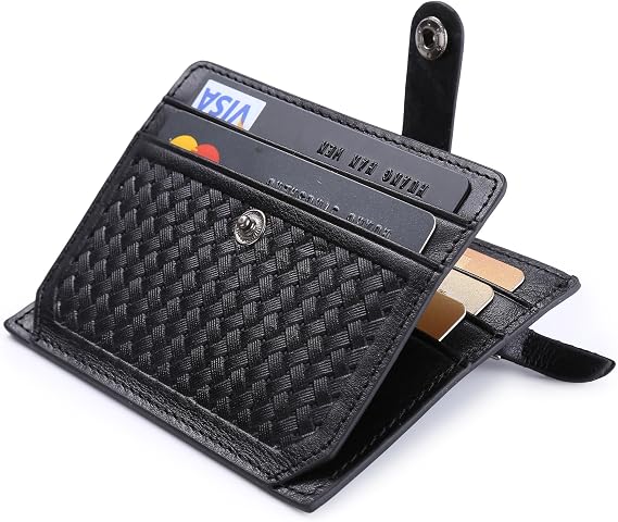 flintronic Credit Card Holder, RFID Blocking Leather Wallet