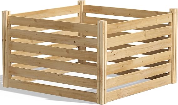 Greenes Fence Premium Cedar Wood Composter, 36" L x 36" W x 31" H (3/4" Thick) / 173.92 gallons - Made in USA with North American Cedar