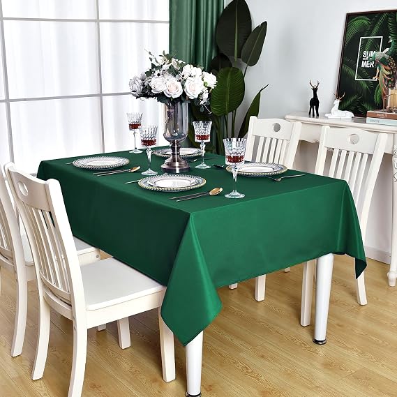 Green Rectangle Tablecloth Waterproof Table Cloth, 60 x 102 inch