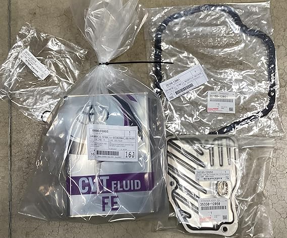 Toyota Genuine OEM CVT Transmission Service Kit with FE Fluid, Filter, O-Ring, Pan Gasket