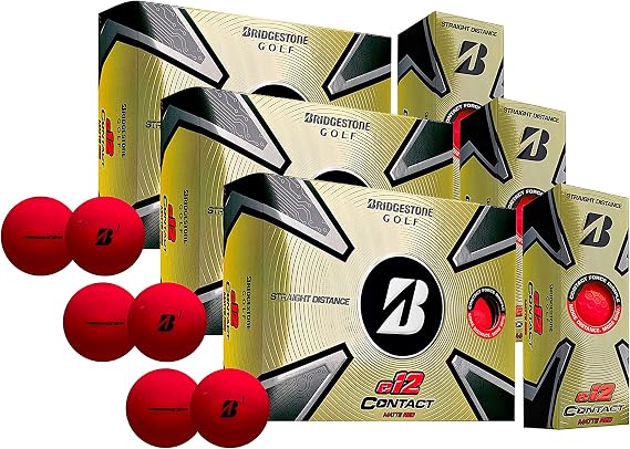 PlayBetter Bridgestone e12 Contact Golf Balls | Multi-Pack Bundle | FLEXATIV Cover Technology & Contact Force Dimple | 46% More Surface Contact
