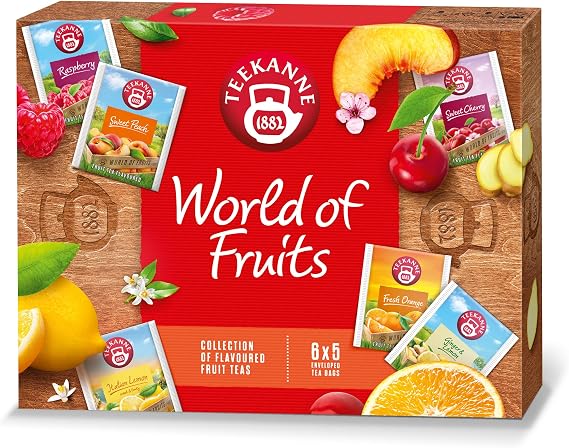 Teekanne World of Fruits Tea Collection Box, 30 Tea Bags