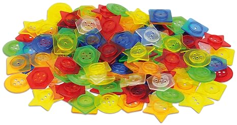 TickiT 9240 Stackable Translucent Buttons, (Pack of 144)