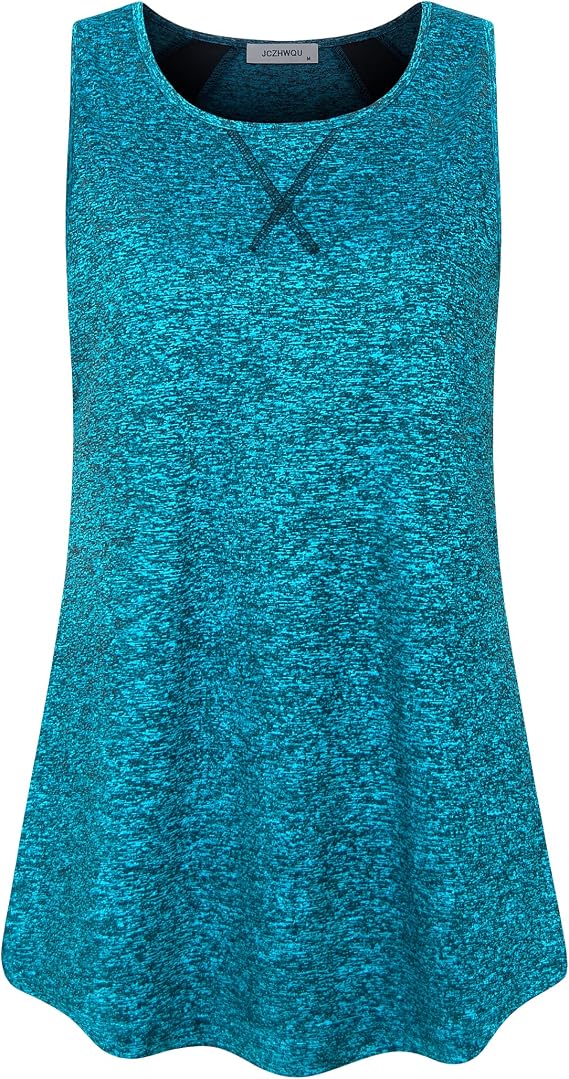 Womens Crew Neck Sleeveless Comfy Workout Yoga Tank Tops