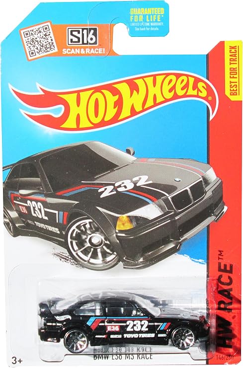 Hot Wheels 2015 HW Race BMW E36 M3 146/250, Black