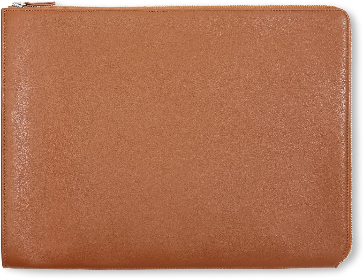 Leatherology Cognac Leatherolgy Zippered Document Holder with Interior Pocket for Tablet