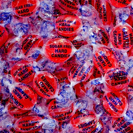 Sugar Free Fiery Cinnamon Hard Candy Discs - 1 Pound Pack (About 75 Count) - Individually Wrapped - by CandyKorner (16oz)