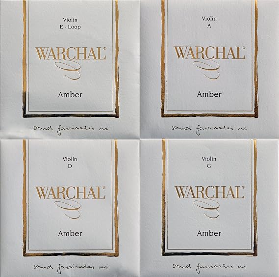 Warchal Amber Violin String Set with E Loop End