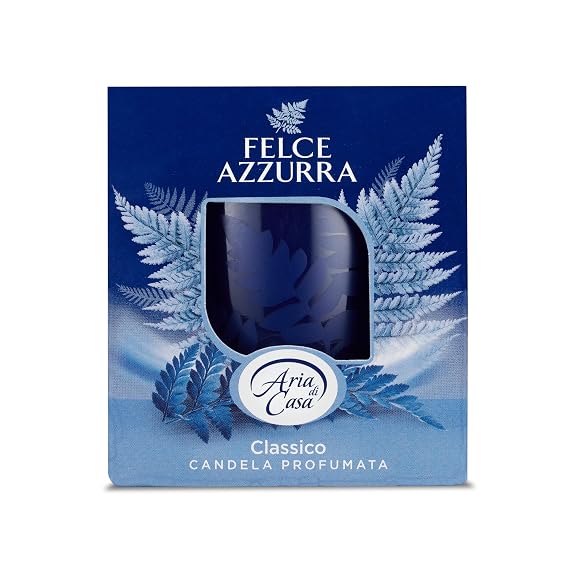 Felce Azzurra Scented Candle - Top Notes of Orange and Rose - Middle Notes of Lavender and Patchouli - Base Notes of Musk and Citronella - Guarantee 30 Hours of Intense Fragrance - Classic - 4.2 oz
