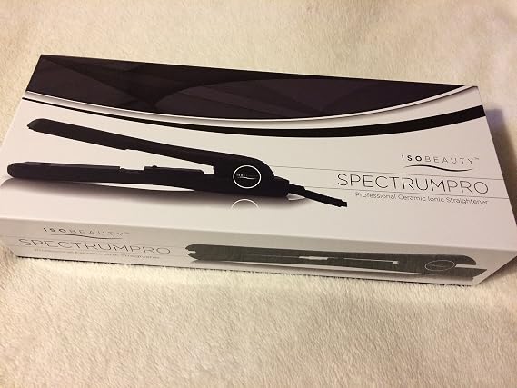 ISO Beauty Professional Spectrum Pro Ceramic Ionic Flat Iron Hair Staightener - Black New Design