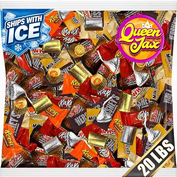 Assorted Chocolate Candy Variety Pack - 20 Lb Bulk Candy Chocolate Mix - Individually Wrapped Chocolate Sweets - Variety - Cold Pack Included