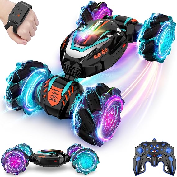 Remote Control Car, Gesture Sensing RC Stunt Car, 4 WD Transform Off Road for Rotating, 2.4Ghz Hand Controlled Remote Control Twister Cars, RC Cars for Kids Boys Girls Toy Gift Age 6 7 8 9 10 11 12 yr