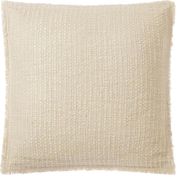 22 Inch 22 Inch Papyrus Beige Geometric Decorative Pillow
