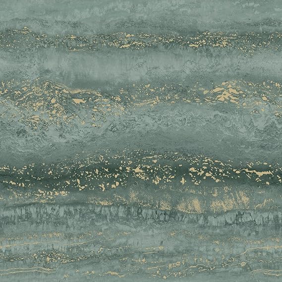 Semper Marble Wallpaper Jade Green/Gold Muriva 189505