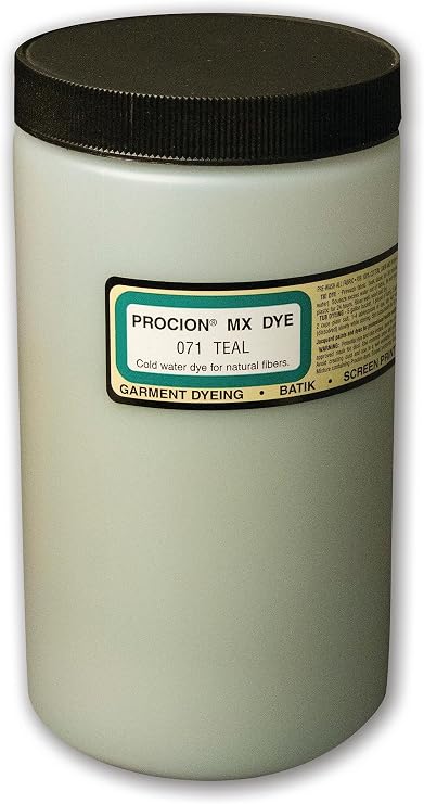 Jacquard Procion Mx Dye - Undisputed King of Tie Dye Powder - Teal - 1 Lb - Cold Water Fiber Reactive Dye Made in USA