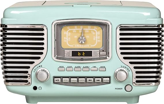 Crosley CR612B-AB Corsair Radio CD Player, Aqua Blue