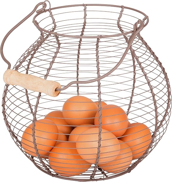 Wire Egg Basket - Vintage Style - By Trademark Innovations