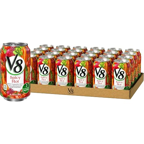 V8 Spicy Hot 100% Vegetable Juice, 11.5 oz. Can