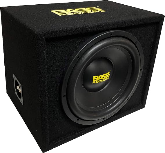 Bass Rockers BB12S | 12" inch 1200W Loaded Subwoofer Enclosure Single Ported Box 2Ohm Heavy Duty Bass Producing Subwoofer Upgrade Your bass Car SUV Home RV Boat Bike Music