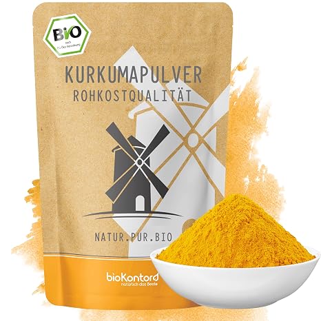 bioKontor Organic Turmeric Powder 500 g 100% Natural with Curcumin