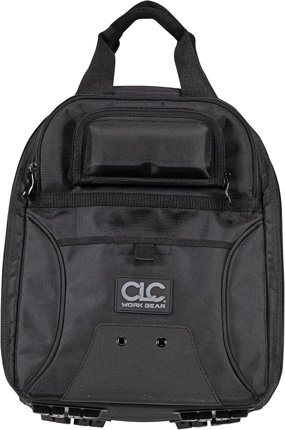 CLC Work Gear 55532 36-Pocket Tool Backpack Heavy-Duty Ballistic Polyester Contractor Backpack with Laptop Compartment, Reinforced Glasses Case & Padded Straps
