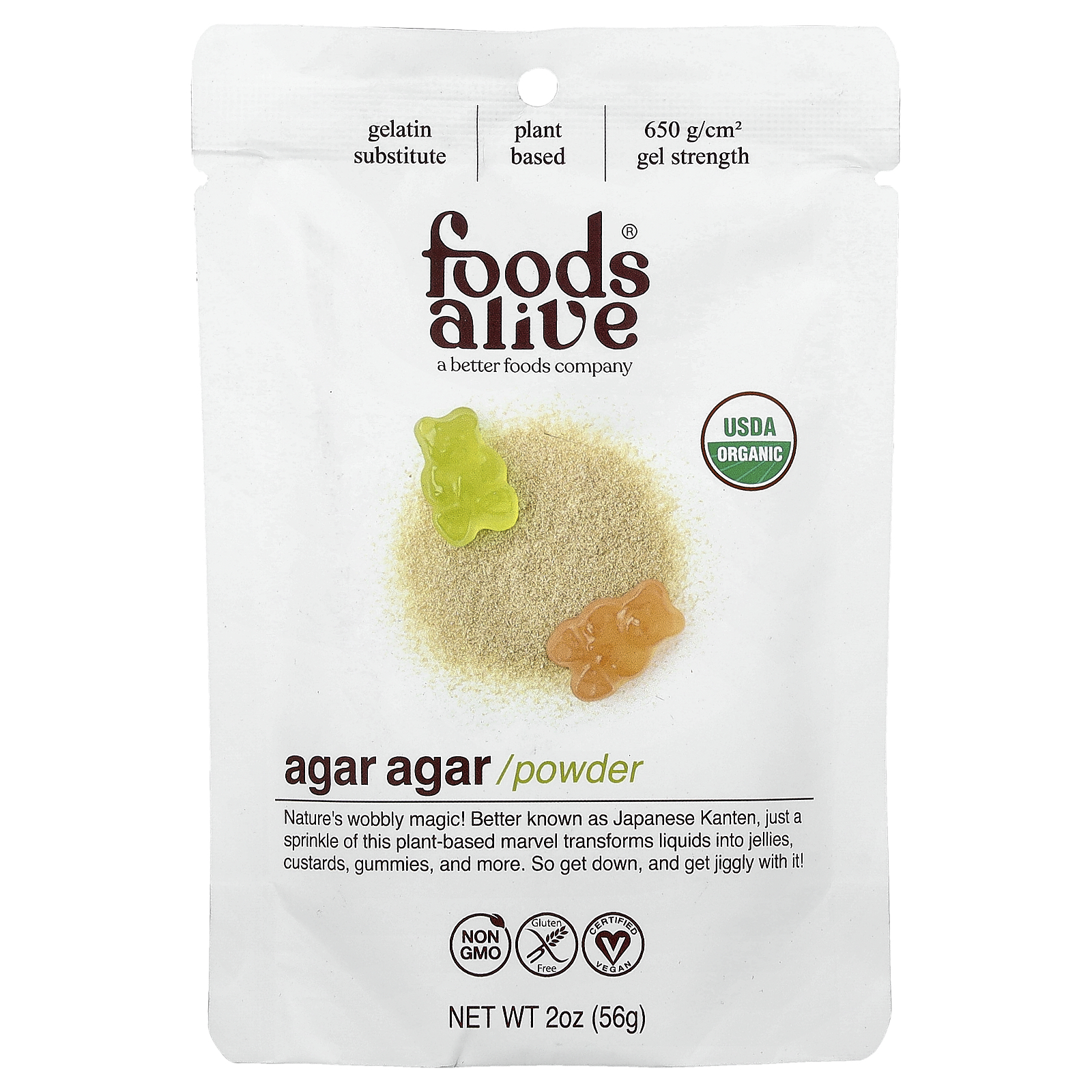 Agar Agar Powder, 2 oz (56 g)